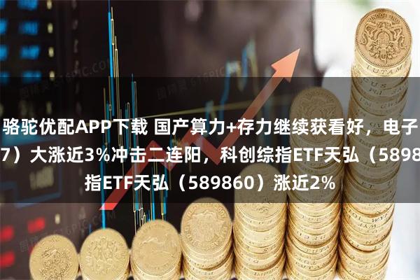 骆驼优配APP下载 国产算力+存力继续获看好，电子ETF（159997）大涨近3%冲击二连阳，科创综指ETF天弘（589860）涨近2%
