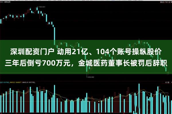 深圳配资门户 动用21亿、104个账号操纵股价三年后倒亏700万元，金城医药董事长被罚后辞职